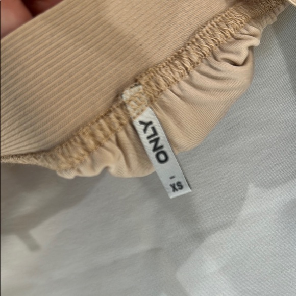 ONLY ASOS Tan Midi Pleated A-Line Skirt - Picture 2 of 5